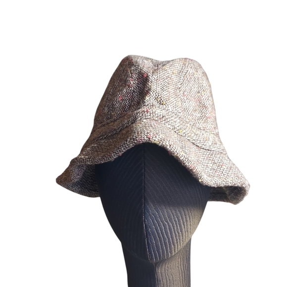 The Vagabond Pocket Hat Vintage Union Made Fedora Brown Red Tweed - Picture 1 of 15